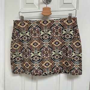 Zara Print Mini Skirt
